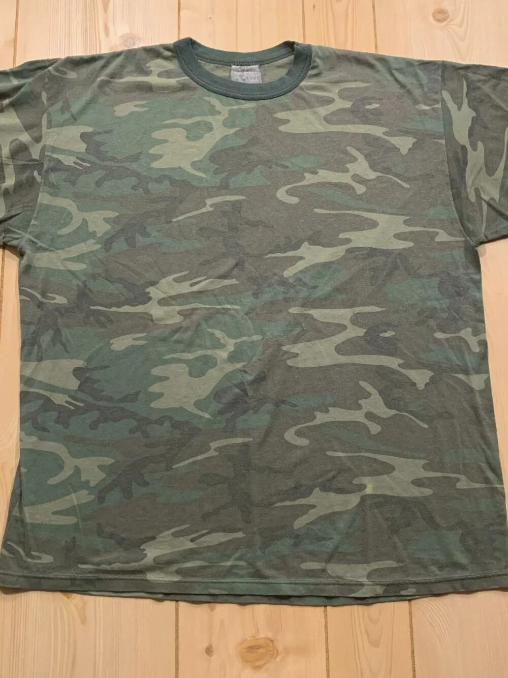 Vintage 90s Camo Camouflage Military Army Fatigues Uniform T-Shirt Size 2XL XXL